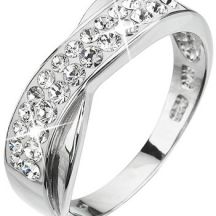 Strieborny Prsten S Krystalmi Preciosa Biely 35041 1