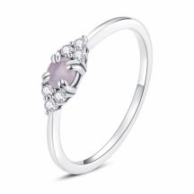 5370 Strieborny Prsten Pink