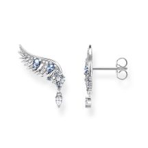 28571 Thomas Sabo Nausnice Phoenix Wing With Blue Stones Silver