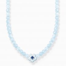 29561 Thomas Sabo Nahrdelnik Flower With Blue Jade Beads