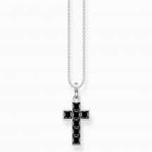 29569 Thomas Sabo Nahrdelnik Cross With Black Stones