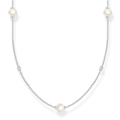 32267 Thomas Sabo Nahrdelnik Pearls With White Stones Silver 2