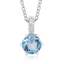6139 Sofia Diamonds Zlaty Privesok S Topasom A Diamantmi 0 01ct H I 2