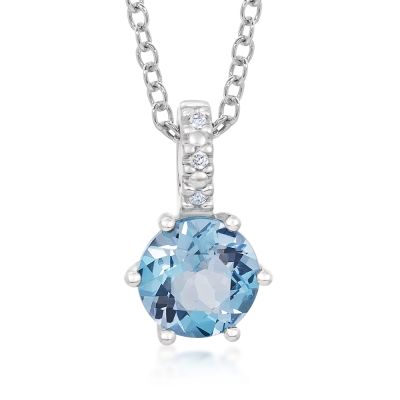 6139 Sofia Diamonds Zlaty Privesok S Topasom A Diamantmi 0 01ct H I 2
