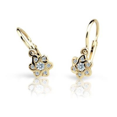 Cutie Diamonds Zlate Nausnice Kvety C2149