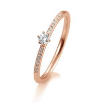 Sofia Diamonds Prsten 14 K Ruzove Zlato S Diamantmi 0 17 Ct