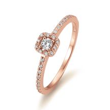Sofia Diamonds Prsten 14 K Ruzove Zlato S Diamantmi 0 22 Ct 26738