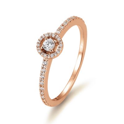 Sofia Diamonds Prsten 14 K Ruzove Zlato S Diamantmi 0 22 Ct 26744