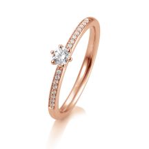 Sofia Diamonds Prsten 14 K Ruzove Zlato S Diamantmi 0 23 Ct