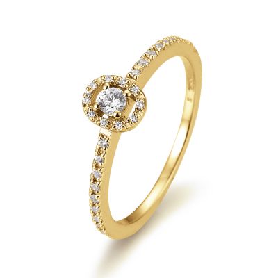Sofia Diamonds Prsten 14 K Zlte Zlato S Diamantmi 0 22 Ct 26740