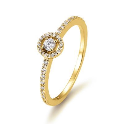 Sofia Diamonds Prsten 14 K Zlte Zlato S Diamantmi 0 22 Ct 26743