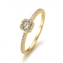 Sofia Diamonds Prsten 14 K Zlte Zlato S Diamantmi 0 22 Ct