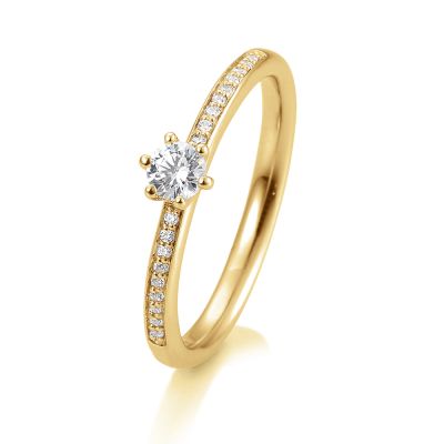 Sofia Diamonds Prsten 14 K Zlte Zlato S Diamantmi 0 29 Ct 2
