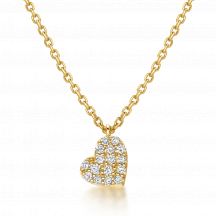 Sofia Diamonds Zlaty Nahrdelnik Srdiecko S Diamantmi 0 101 Ct