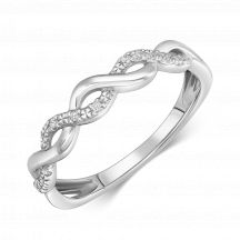 Sofia Diamonds Zlaty Prepletany Prsten S Diamantmi 0 016 Ct