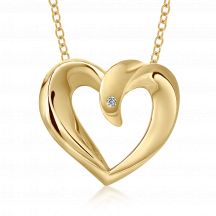 Sofia Diamonds Zlaty Privesok Srdce 0 01 Ct H I