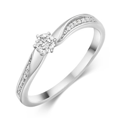 Sofia Diamonds Zlaty Zasnubny Prsten S Diamantmi 0 15 Ct A 0 05 Ct