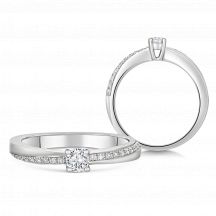 Sofia Diamonds Zlaty Zasnubny Prsten S Diamantmi 0 16 Ct A 0 09 Ct H Si3