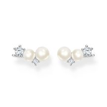 Thomas Sabo Nausnice Pearls With White Stone Silver
