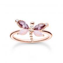 Thomas Sabo Prsten Dragonfly With Stones Rose Gold