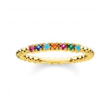 Thomas Sabo Prsten Ring Dots Colourful Stones Gold