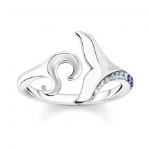 Thomas Sabo Prsten Tail Fin And Wave With Blue Stones