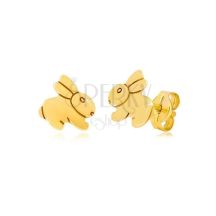 17500 Nausnice Zo Zlteho 9k Zlata Zrkadlovoleskly Skakajuci Zajacik