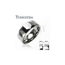 26525 Tungstenovy Prsten Vzor Hranolov