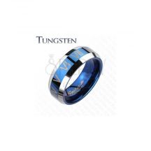 35711 Tungstenovy Prsten Modro Striebornej Farby Rimske Cisla